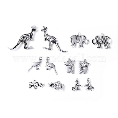 Металлические подвески в виде наземных животных TIBEP-X0185-90AS-LF-1