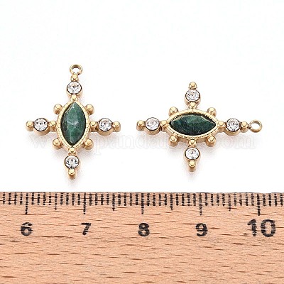 Подвески из натурального африканского нефрита с огранкой в виде конского глаза STAS-N109-161G-1