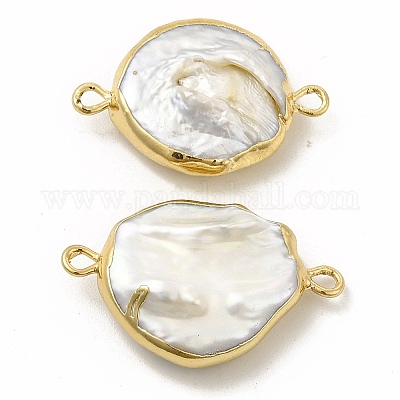 Шармы-соединители с натуральным жемчугом кеши в стиле барокко PEAR-P004-15KCG-1