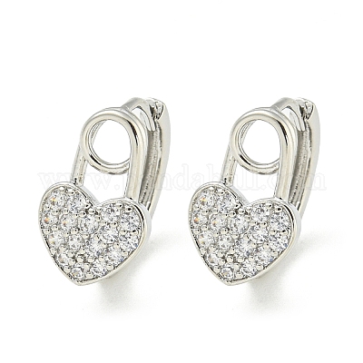 Латунные серьги обруча EJEW-C112-03P-1