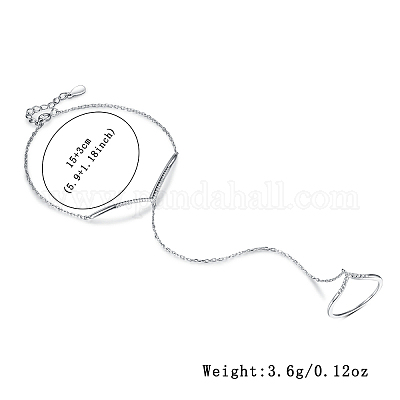 Браслеты-кольца из стерлингового серебра S925 с микропаве из прозрачных кубических цирконий для женщин HZ2918-5-1