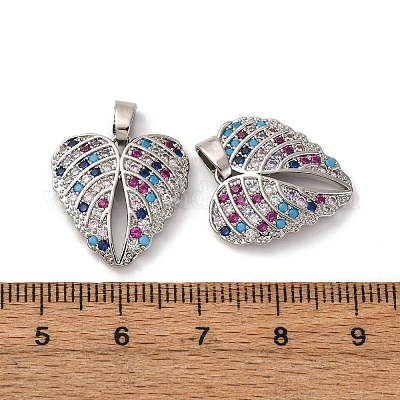 Латунные микро проложить кубического циркония подвески KK-F903-09P-1