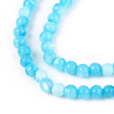 Нити бусин из окрашенных натуральных ракушек трохид/трохус SSHEL-T017-13B-1