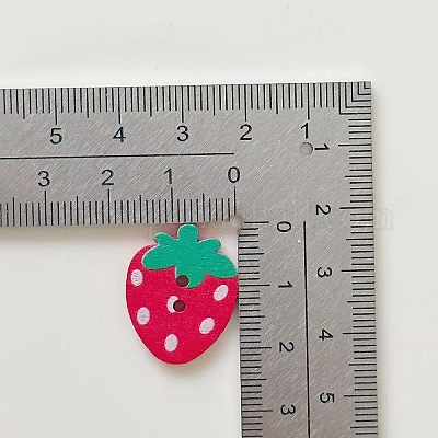 2-луночные пуговицы из дерева WOOD-H106-25C-1