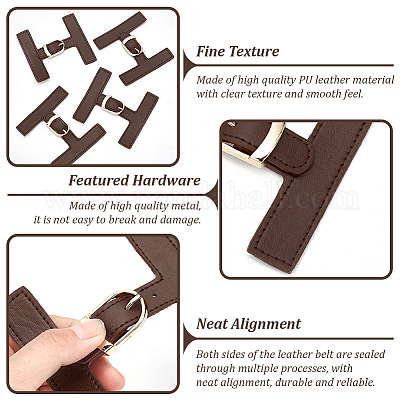 Пряжка из искусственной кожи FIND-WH0139-312A-1