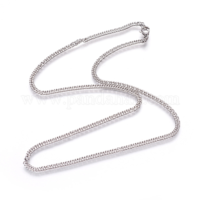 Не тускнеющие ожерелья из нержавеющей стали 304 с пшеничной цепочкой NJEW-L160-012P-1