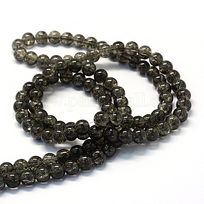 Выпечки окрашены прозрачным потрескивание Стекловолокна круглый шарик DGLA-Q018-10mm-10-1