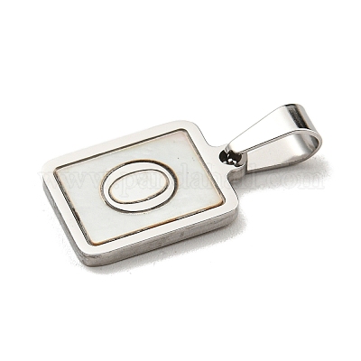 Подвески из натуральной белой ракушки из нержавеющей стали 304 STAS-S130-03P-O-1