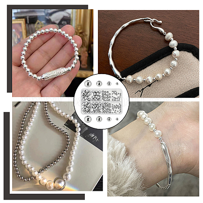 130 шт. 4 стиля гальванизированных немагнитных синтетических гематитовых бусин G-AR0005-91-1