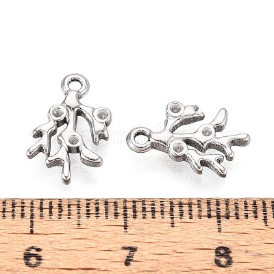 Подвеска из нержавеющей стали 304 со стразами STAS-T067-44P-1