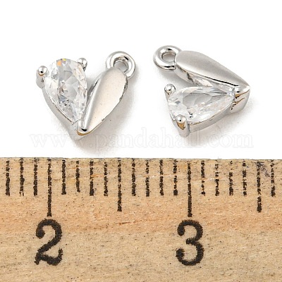 Латунь стекло кулоны KK-L211-014P-02-1