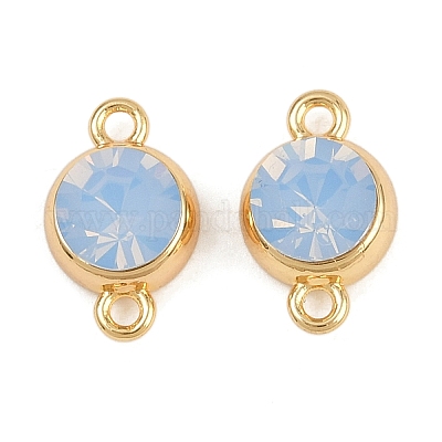 Шармы-соединители из латуни с паве из кубического циркония KK-H078-06G-01-1