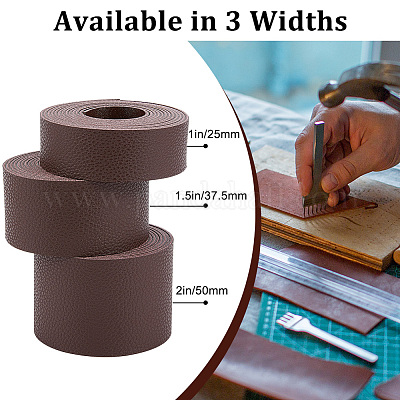 2 м плоский односторонний ремешок из искусственной кожи с рисунком личи&nbsp;LC-WH0010-02A-02-1