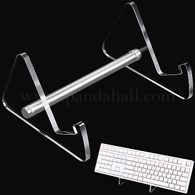 2 шт. 1-х уровневая акриловая подставка для клавиатуры с платиновыми железными опорами ODIS-CP0001-12B-1