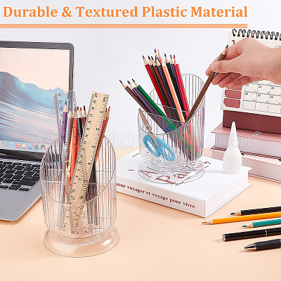 Прозрачный пластиковый органайзер для хранения кистей для макияжа AJEW-WH0332-33C-1