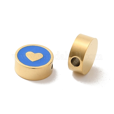 Эмалированные бусины из нержавеющей стали 304 STAS-L022-096G-01-1