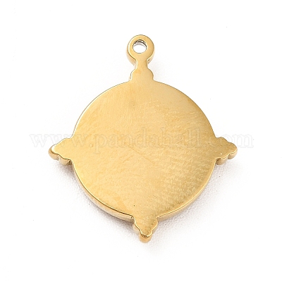 Ионное покрытие (ip) 304 нержавеющая сталь подвеска со стразами STAS-G295-50G-1