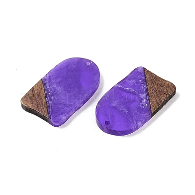 Подвески из смолы и дерева WOOD-F015-13D-1