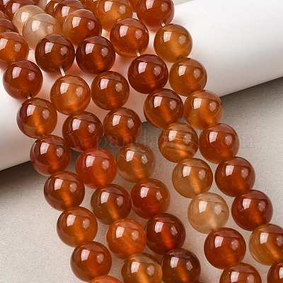 Природного сердолика нитей бисера&nbsp;G-N0006-12mm-17-1