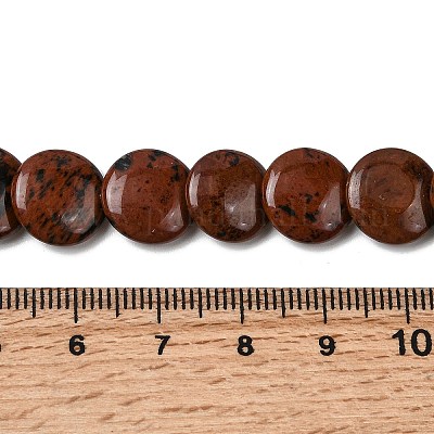 Натурального красного дерева обсидиана бисер нитей G-K366-D03-02-1