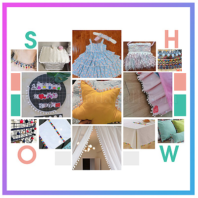 20 ярд полиэстерового кружева с кисточками и градиентным цветом OCOR-PH0001-93-1