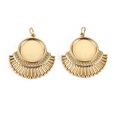 Оправы для подвесок из нержавеющей стали 304 в виде кабошонов STAS-S116-232G-1