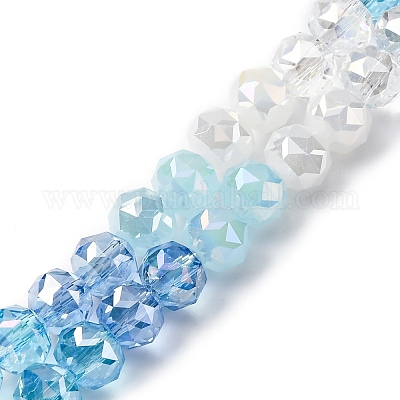 Прозрачные стеклянные бусины GLAA-Q009-01D-1