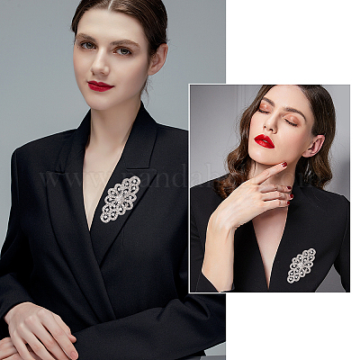 Роскошная брошь с кристаллами и стразами JEWB-CA0001-07P-1