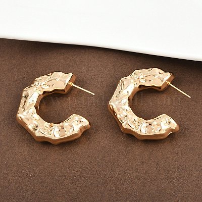 Латунь серьги EJEW-H168-01G-1