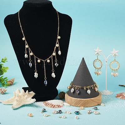 30шт 5 цвета натуральный культивированный пресноводный жемчуг подвески FIND-BT0001-24-1