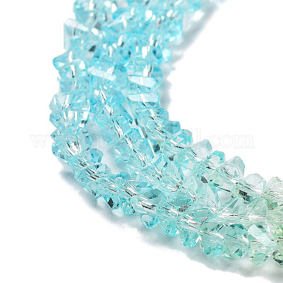 Прозрачные стеклянные бусины X-GLAA-H023-03A-1