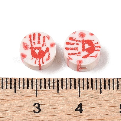 Новогодняя тема бусины из полимерной глины ручной работы CLAY-P004-01B-1