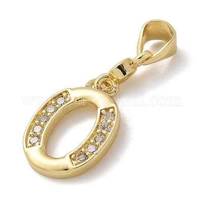 Латунные микро проложить кубического циркония подвески KK-M319-02G-O-1