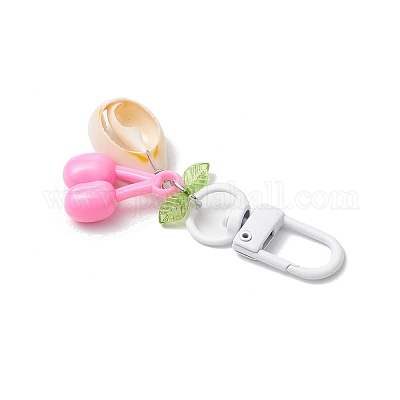 Подвесные украшения из акриловых фруктов и ракушек HJEW-JM03300-1