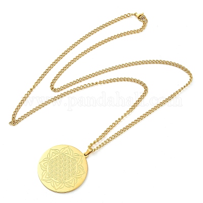 Ожерелья с подвесками из нержавеющей стали 304 NJEW-H034-03G-1