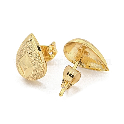 Латунь уха шпильки EJEW-P261-04G-1