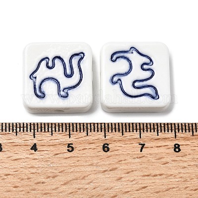 Фарфоровые бусины ручной работы PORC-Z004-02G-1