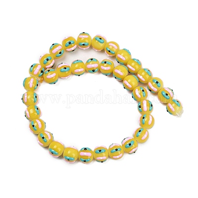 Бусины из стеклянной эмали LAMP-R004-05J-1