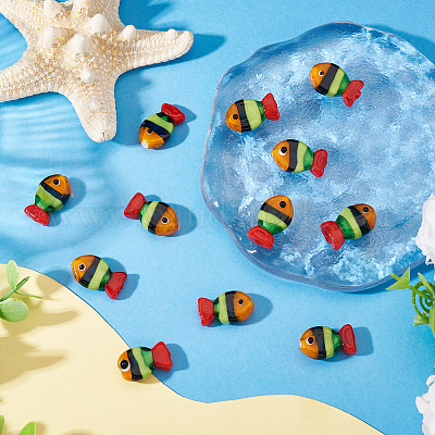 12шт ручной работы бусины лэмпворк&nbsp;LAMP-TA0001-74B-1