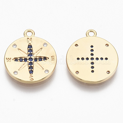 Латунные микро проложить кубического циркония подвески KK-R130-012G-NF-1