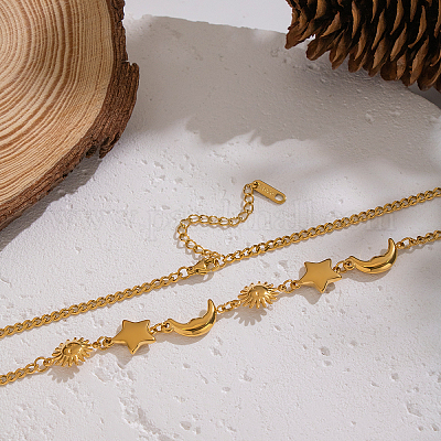 Женские ожерелья-цепочки со звездами JZ7723-1