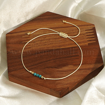 Браслеты из натуральных аквамариновых бусин для женщин LU0568-3-1