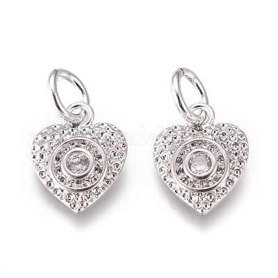 Латунные микро проложить кубического циркония подвески KK-D159-02P-1