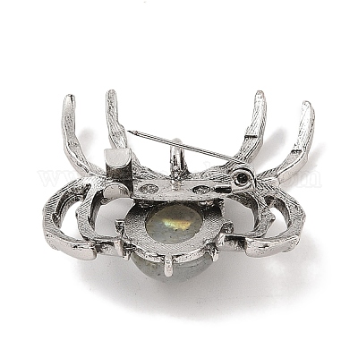 Броши из натурального лабрадорита G-A224-01AS-08-1