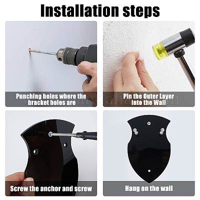 Настенные акриловые мольберты для демонстрации мечей ODIS-WH0038-202B-1