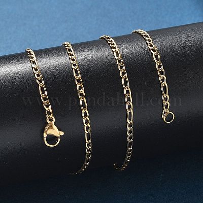 Ионное покрытие(ip) 304 нержавеющая сталь Фигаро цепи ожерелья STAS-K168-02G-1