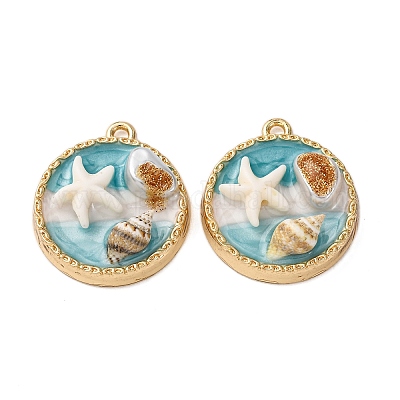 Подвески из эмали и сплава ENAM-B028-15KCG-1