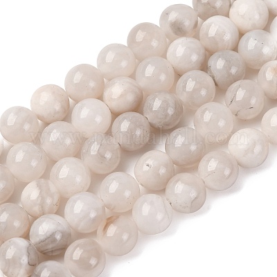 Натуральные белые сумасшедшие кружевные агатовые бусины X-G-D840-55-6mm-1