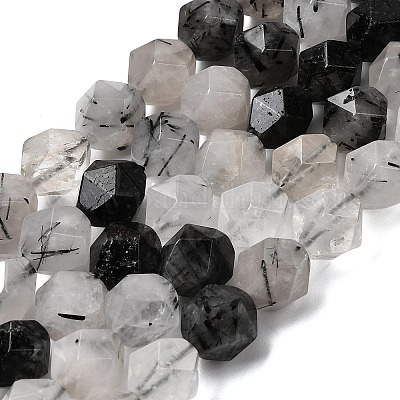 Натуральный турмалированный кварц / черный рутиловый кварц&nbsp;G-Z119-A15-03-1