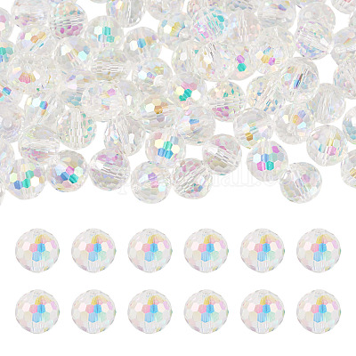 80 шт. стеклянные бусины с полурадужным покрытием EGLA-TA0013-04A-1